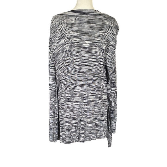 Alfani black & white space dyed long sleeve open front cardigan women’s large - Picture 5 of 9